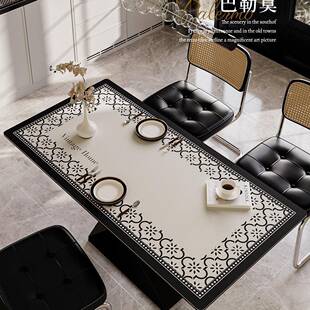 勒莫轻桌奢感皮革餐FS757497桌垫桌布免洗面防油巴防水茶几垫保护