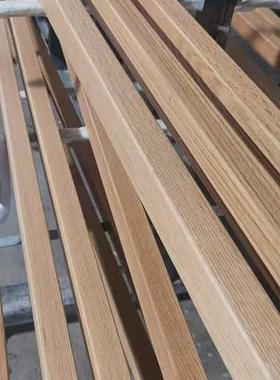 工厂直供楼玻璃房栏型楼梯扶手YYU北美红橡方扶手实木梯护扶手