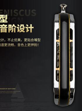 飞AVT煌人半音阶阶口琴F1040半音演奏口成儿童练琴习演奏乐器