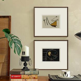 乱序胡安米罗代简柜约抽象画中现古风艺术画装QB202404饰客厅玄关