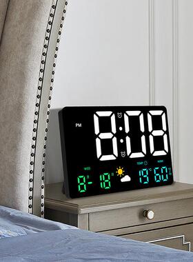 跨钟境销感售大屏象挂气压应温湿度天气钟AL721662多功能彩色气钟