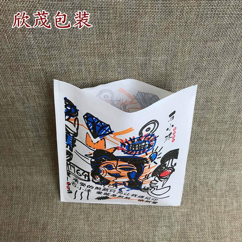石小沫饼果儿煎纸袋石子小沫煎饼纸袋PJQ子石小煎沫饼果防油纸袋