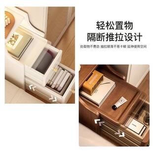 实木床头柜极窄小型床j边柜迷你超窄20cm卧室房间窄边夹缝置物架