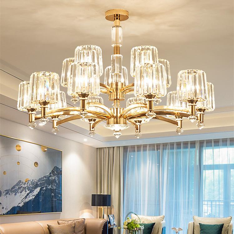 后现代460简约水晶吊灯客灯2025新款室餐厅灯厅年简欧卧大厅灯具