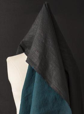 色顺德莨绸龟裂纹~香云纱布料手工VYR非复古遗桑蚕丝服装面料双多