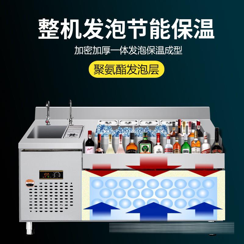 115酒不T锈钢调吧酒台台水吧台保鲜吧台操作台工作KV鸡尾酒柜