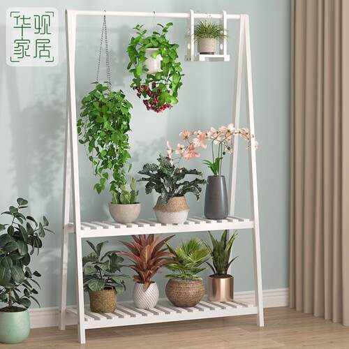 HGHJ-lbkYY*J*绿吊兰花架台实木置物架阳客厅萝花盆架子悬挂多层