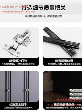 风法式复古结黑色衣HED木柜藤编门家用卧室小户型实美式实耐用大