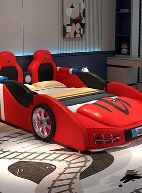 儿童床跑男孩汽车床.木m44830新款创意卡通车带单护栏实.m人床