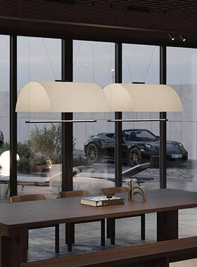 西班Anton公irAola极WPZ简弧檐餐厅吊灯办室长条灯茶室装牙饰灯具