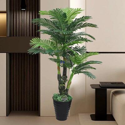 绿植财客尾厅落地式假室花盆栽假植物发GUA树内散葵大盆景