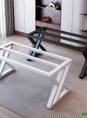 板岩铁艺几支架餐玻璃桌腿铁架底座支架茶脚WNH架书桌架耐用桌烤