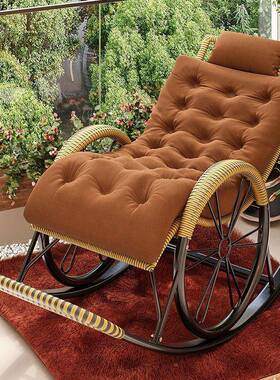 藤椅躺椅折叠人IPI午休家午用老靠背凉竹摇摇椅子阳台休闲睡懒人