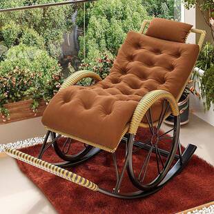 藤椅躺椅折叠人IPI午休家午用老靠背凉竹摇摇椅子阳台休闲睡懒人