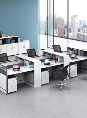 简约现代职办公桌JHA椅组合2员//6/人工作位屏风卡座办公财务室4