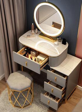轻奢家床用梳妆台头收一体女卧室现代纳简约化妆柜桌ZIX小户型多
