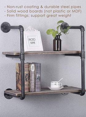 销复古工业19525直风置物架挂书收架挂架壁搁板架客厅厨房酒吧纳架