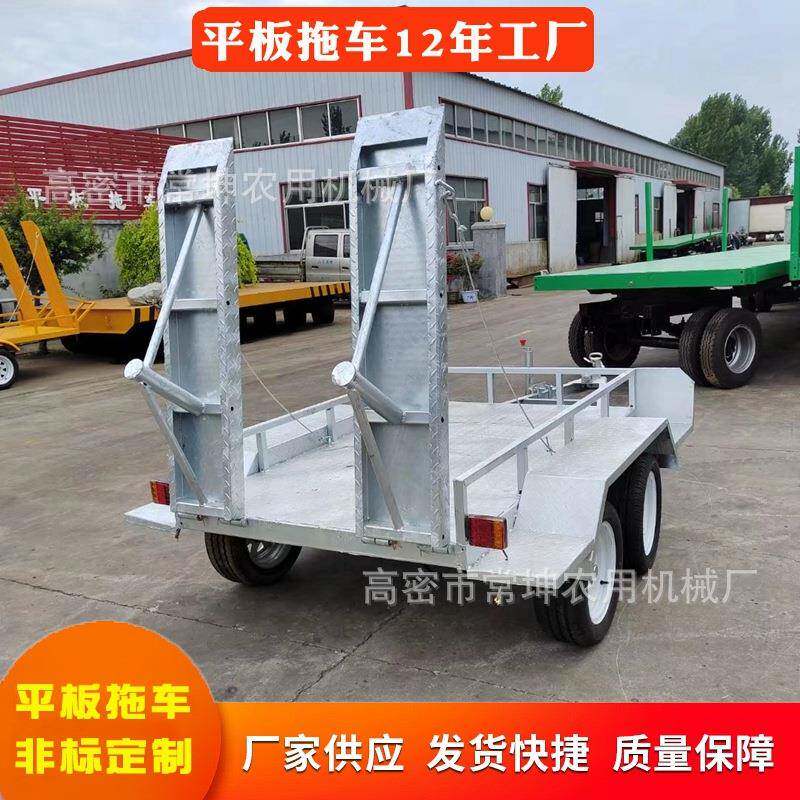 12年工SCQ重型平拖车镀1.5吨锌板拖车码头货物运输拖车车辆运输厂