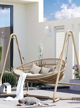 户外千庭院红荡秋28041千室网外双人吊床室椅内秋千小院花园吊麦