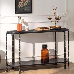 中古风入玄关家用走复廊过道柜美色式 饰户简约 古黑桌子客厅CPU装