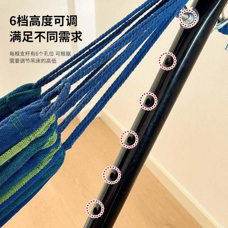 秋户外帆布吊床吊架双无品牌/人防侧翻轻便可拆卸露营支架儿童支