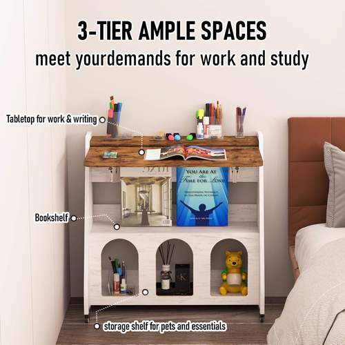 现代折简易电脑桌式UMR台家用办桌小型简约卧室叠写字桌可移公动