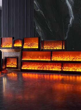 仿真器火焰电子壁炉别取墅装饰柜暖视家用客厅嵌76820入式假火电