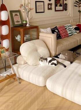 QYR单人沙发麻薯发床小户型客厅折叠拆奶洗沙榻榻米两用懒油豆腐