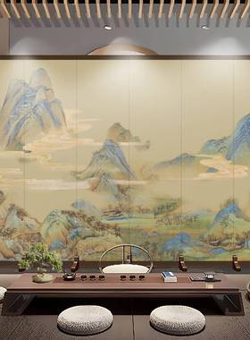 屏FTS隔断客厅风挡板办公折室隔断折风叠移动屏客厅隔断中屏古风