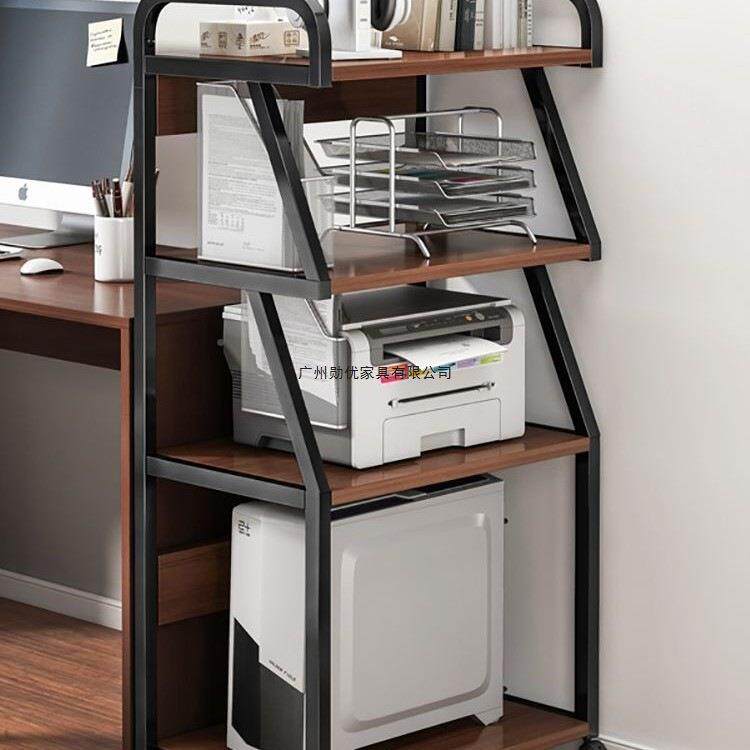 放打印机置物架落放置柜搁桌物架可移动办MSG公室边电子脑主机托