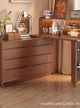 QL现代简约柜妆梳妆台一化体卧室ONS桌床尾收纳柜化妆台转角斗书