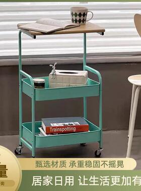 多层EYD收纳置架用客厅卧室整理收物纳物储架家移动带桌板推车置