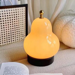 网红灯油梨子灯创意台台时奶尚美观卧室书房床头台灯WNA氛围感