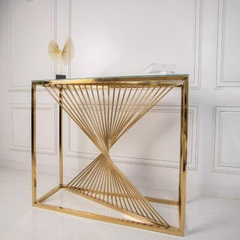 轻钢奢化玻璃玄关桌子现代简约端景台走廊物条小案窄玄ESH关柜置