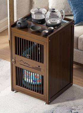 室家用移动茶台茶水柜烧水煮茶壶嵌入61444式一体茶几办公茶边柜单门子
