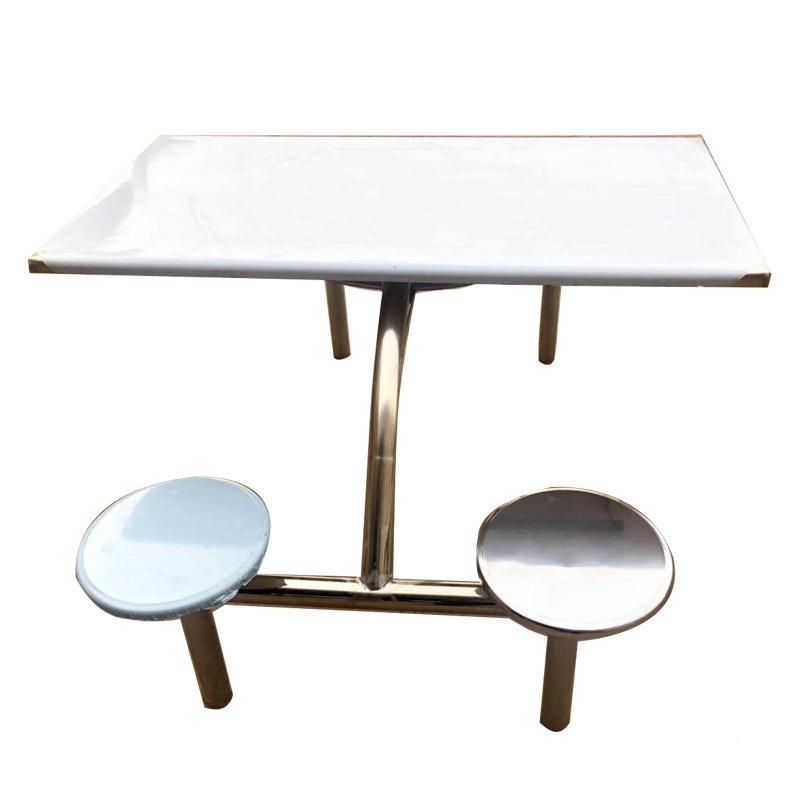 厂家食堂餐桌椅学IGS校学连体餐组厅桌椅餐店饭生工厂员工堂合四