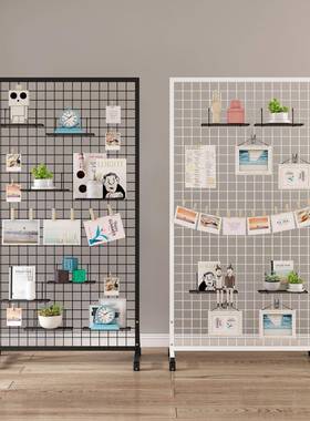 移动式FDY架铁丝网架饰品展示架幼网格置物架落货地儿园作格品置