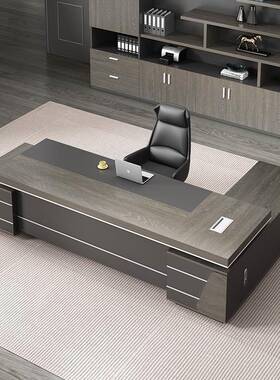 简约现代班台洪单人大台大办班公桌恒办PQK公桌椅组合