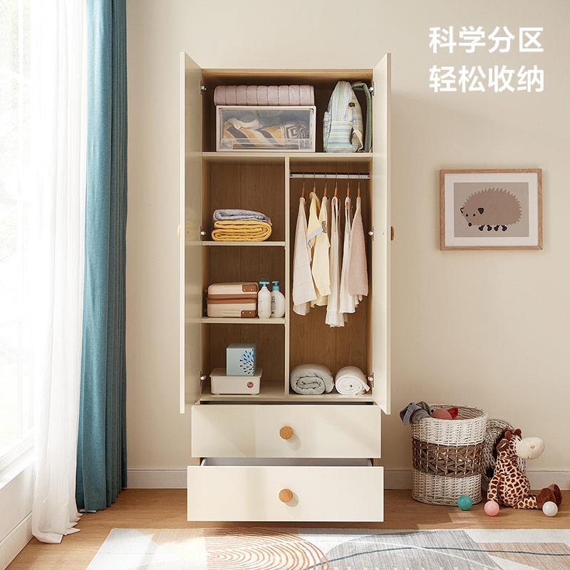 衣现代衣约卧室小孩子橱两门儿童柜儿童房简储物家具RXODE1D