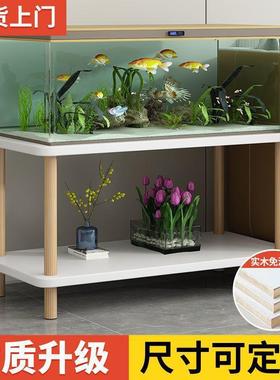 双印层BTU客厅鱼家用茶桌茶几可移打机置物架简易小桌子缸动沙发