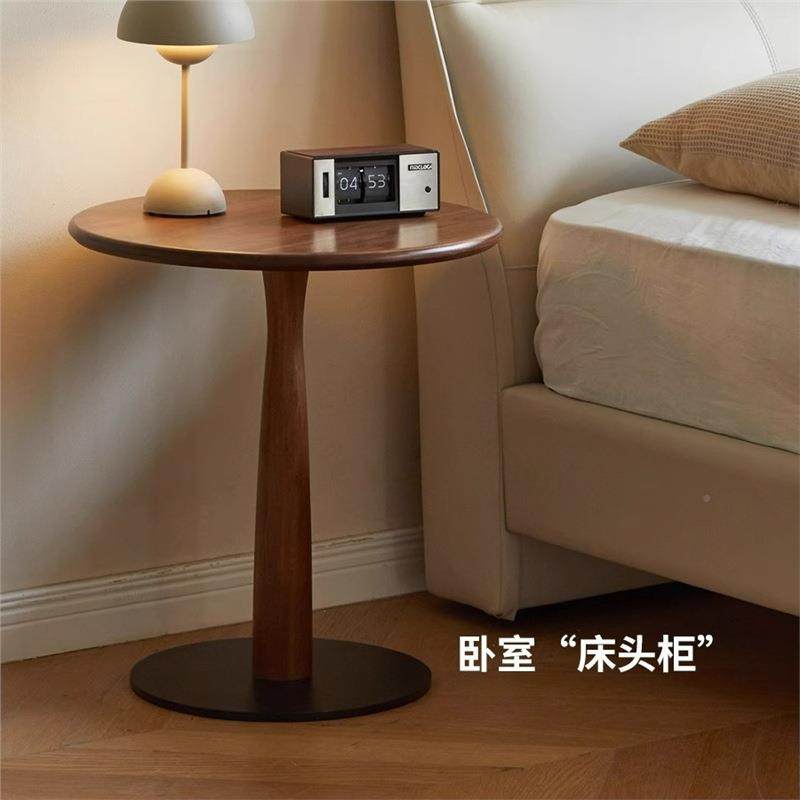 实木边黑桌胡桃几木小圆桌客厅沙发侧边小户型圆形置MEW床头柜物,鲜花速递/花卉仿真/绿植园艺,其它园艺用品,淘宝优惠券,粉丝福利购,淘宝优惠卷