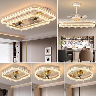 客厅风扇灯现无品牌/代简约2灯025新款轻奢厅吸大顶全风扇一体家