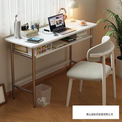 中新古风实木书桌20小25款家用办桌户型极简电公脑WWT桌书房窄工