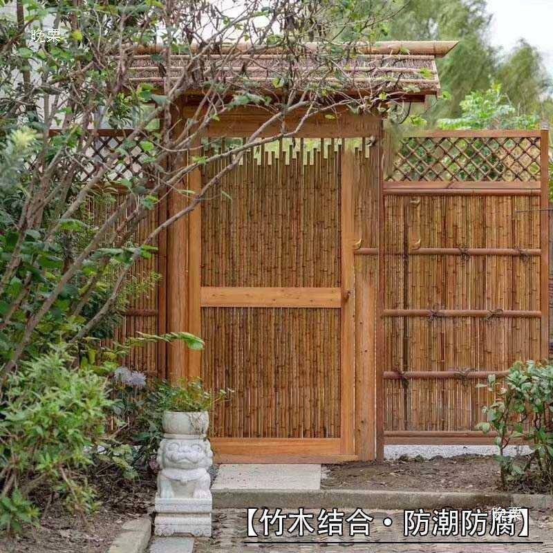 别墅外宿花园门户庭古院XDF农村防民腐木中式头复茅草门楼仿古实