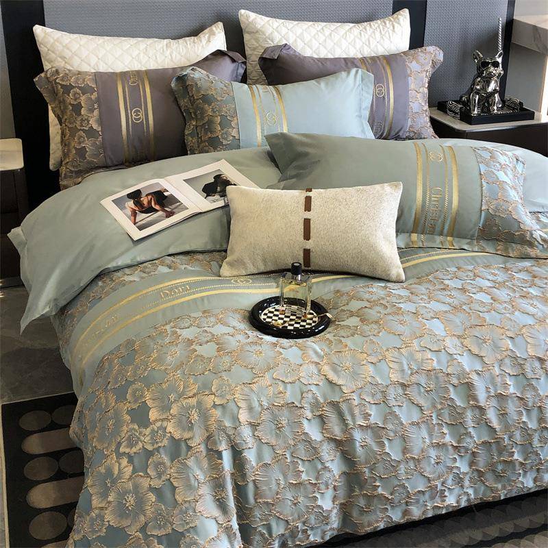 南通轻奢10绒支长棉四高精密浮雕件套0全FXY棉纯棉床单被套高端床