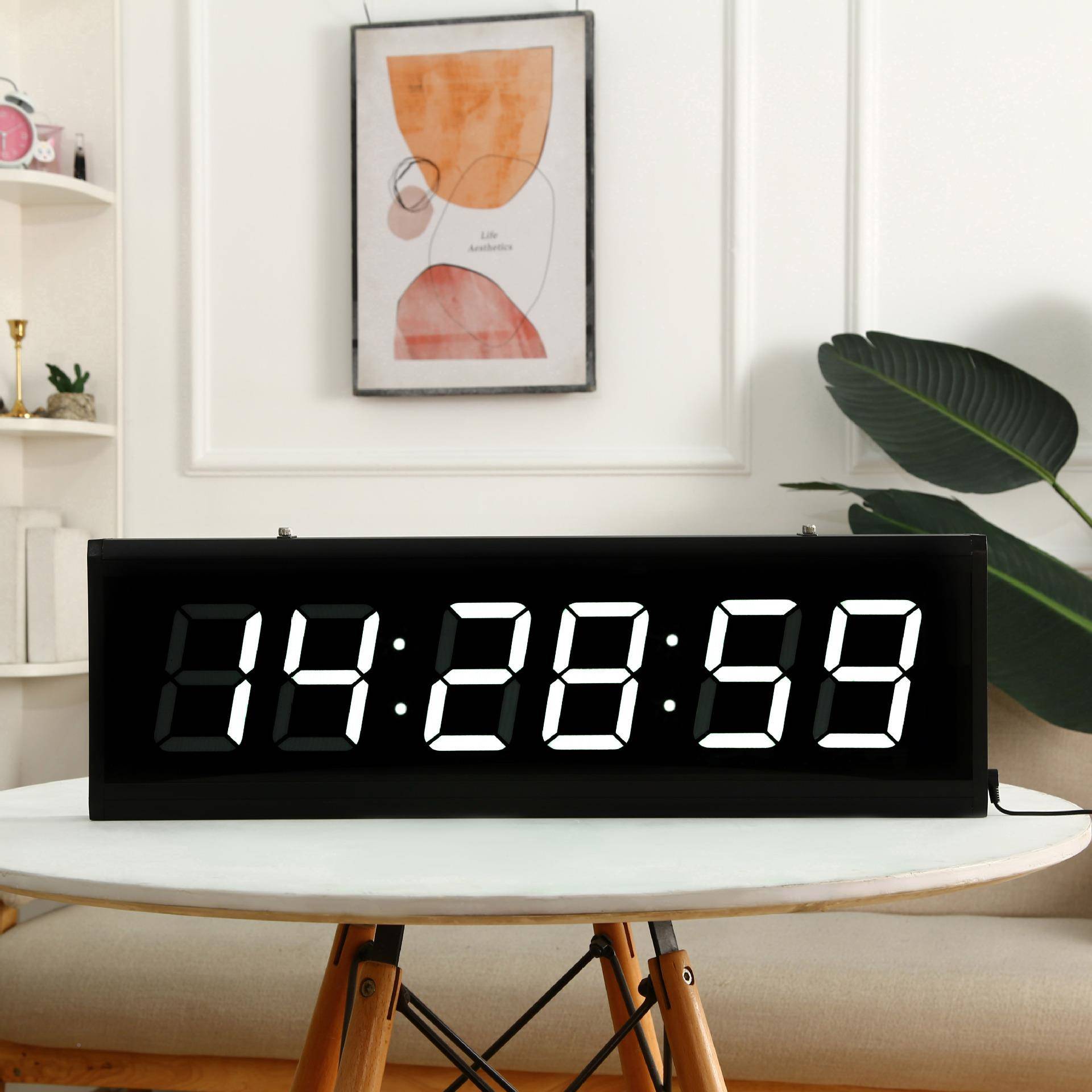 码界数码时钟计时器电子LED数座钟运钟动定时会议跨室PFR钟挂钟