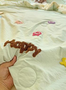 2032新款类小怪兽毛巾绣水洗棉夏被四5件JVY套A200x20cm单夏被小