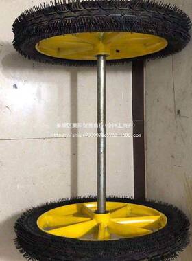 包KSP邮26*2胎推1/2轮子实心轮胎外钢圈地手工斗车劳动车轮子成套