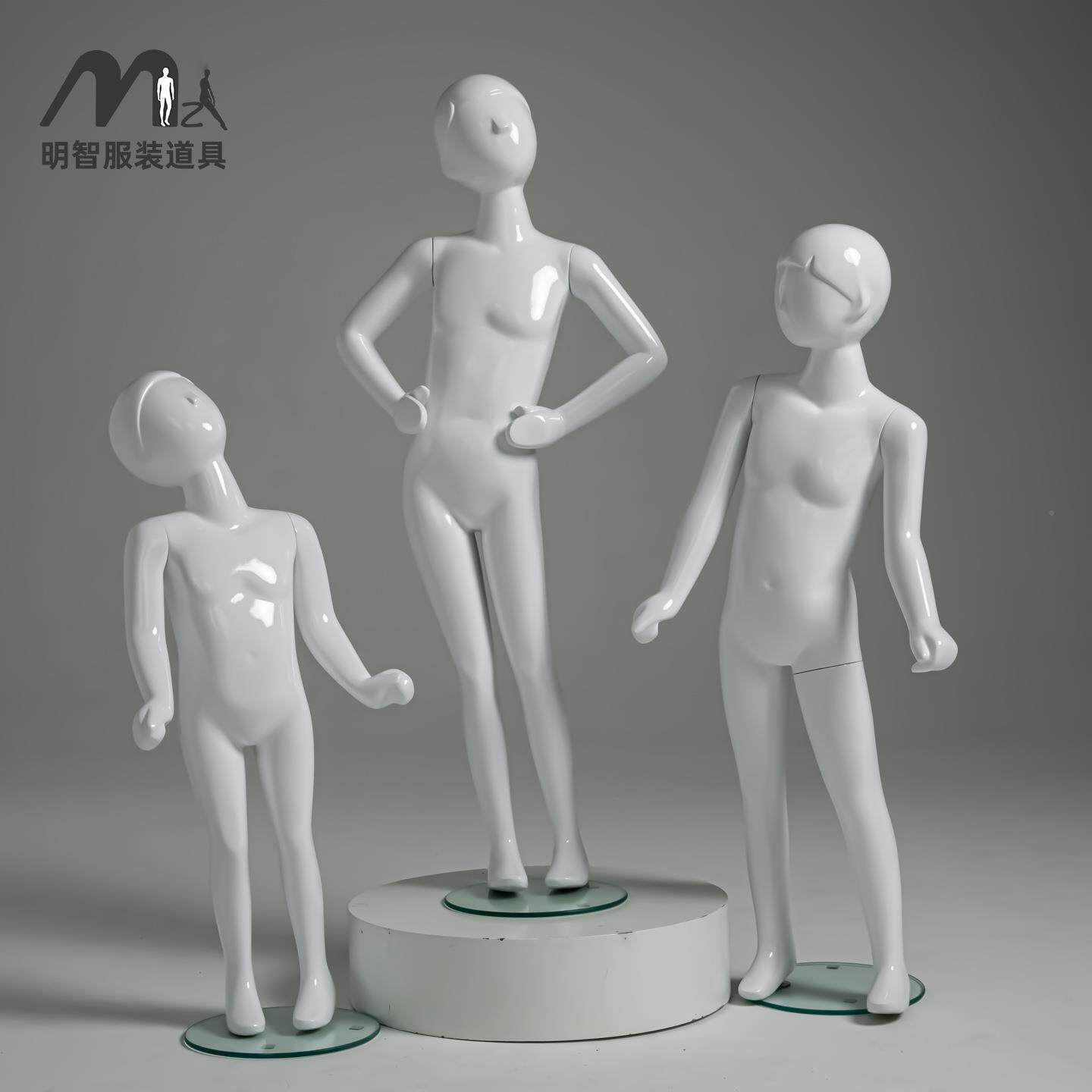 儿童模特展示无品牌/架窗男女童模装店橱道服装假人青少具年特展