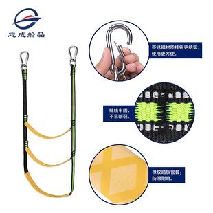 登船软梯三叠侧梯游泳绳梯节游攀爬绳子皮划IYT艇橡皮艇艇船折用